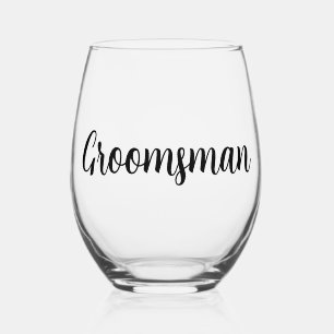 Groomsman Wedding Wijnglas Zonder Voet