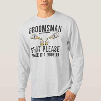Groomsman wil het een dubbele t-shirt