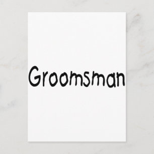 Groomsman (zwart) briefkaart