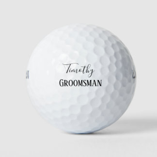 Groomsman Zwart en Wit Keepsake Golfballen