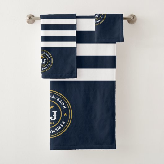 Groomsmans Western Cowboy Vintage Gold Monogram (En situation)