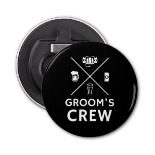 Groomsmen Bachelor Party Button Flesopener