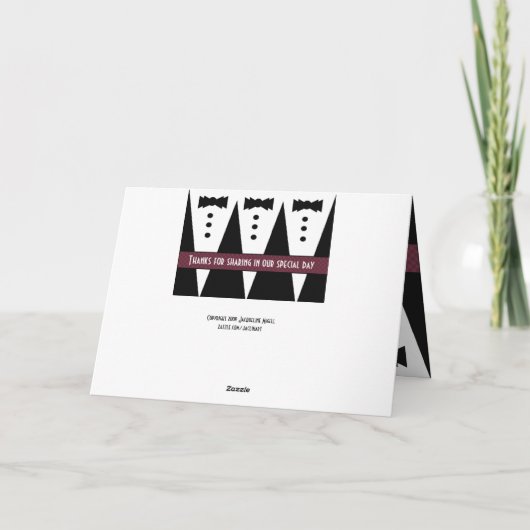 GROOMSMEN Bedankt met drie Tuxedos G431 (Achterkant)