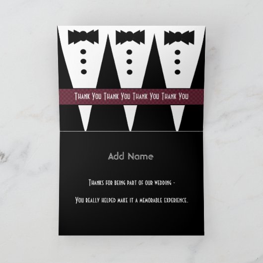 GROOMSMEN Bedankt met drie Tuxedos G431 (Binnen)