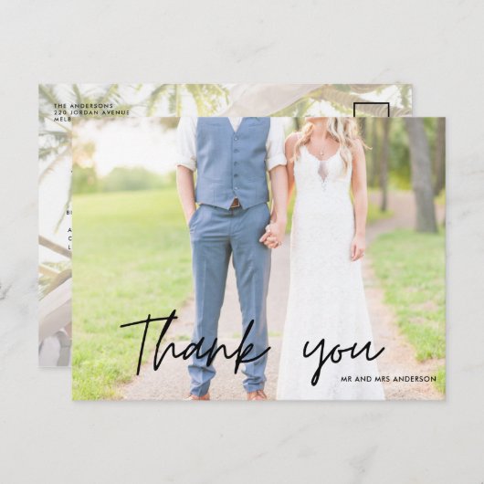 Groomsmen Best Man Weddenschap Foto bedankt Briefkaart (Voorkant / Achterkant)