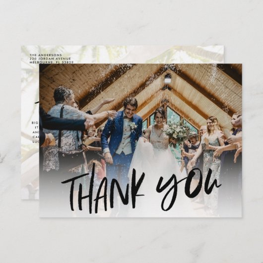 Groomsmen Beste Man Foto Bruiloft Dank u Briefkaart (Voorkant / Achterkant)