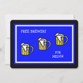 Groomsmen Blauw met Brewski Kaart (Voorkant)