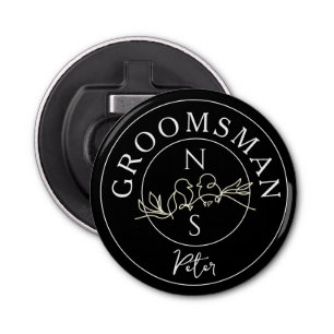 Groomsmen Button Flesopener