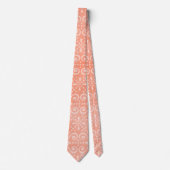 Groomsmen Coral Pattern Wedding Stropdas (Voorkant)