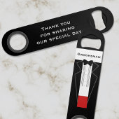 Groomsmen Dank u wel Tuxedo Weddenschap Bottle Ope Speed Flessenopener