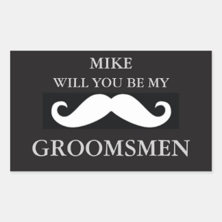 Groomsmen feest rechthoekige sticker
