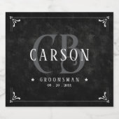  Groomsmen geschenken Bier Etiket (Enkel label)