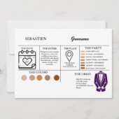 Groomsmen info kaart bruidsvoorstel Kaart (Voorkant)