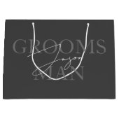 Groomsmen moderne gris foncé Proposition Sac cadea (Devant)