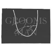 Groomsmen moderne gris foncé Proposition Sac cadea (Dos)
