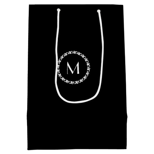 Groomsmen of Beste man Dank je wel. | Monogrammen Medium Cadeauzakje (Achterkant)