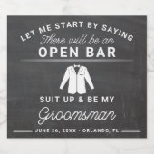 Groomsmen Proposition Bière Étiquette (Étiquettes simples)