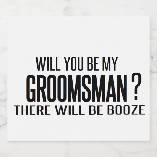 GROOMSMEN PROPOSITION Étiquettes (Étiquettes simples)