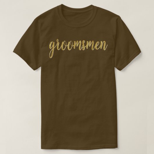 Groomsmen Script Bridal Weddenschap Groom T-shirt (Design voorkant)