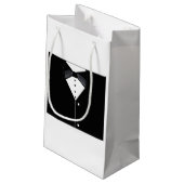 Groomsmen - Speciaal uitgeruste zwarte Tuxedo Smal Klein Cadeauzakje (Achterkant Gekanteld)