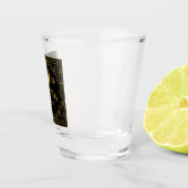 Groomsmen Victoriaans Stijl Modern Monogram Shot Glas (Rechts)