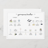 Groomsmen Weddendag Tijdschema van evenementen Pro (Voorkant / Achterkant)