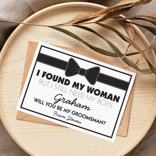 Groomsmen Wedding Bow Stropdas Kaart