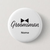 Groomstekst en Bow-stropdas Ronde Button 5,7 Cm (Voorkant)