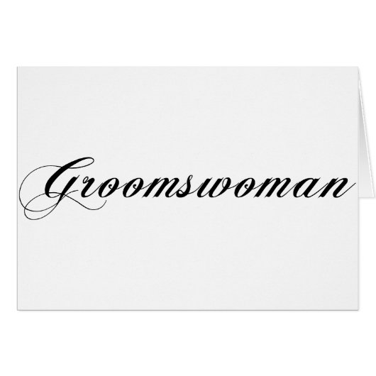 Groomswoman (Devant horizontal)
