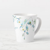 Groomswoman Cadeau bleu Aquarelle Orchidée Mug (Angle droit)