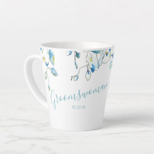 Groomswoman Gift Blue Waterverf Orchid Mok