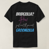 Groomzilla en bridezilla-ontwerp t-shirt (Design voorkant)