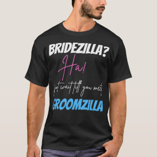 Groomzilla en bridezilla-ontwerp t-shirt
