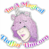 Groot 8 x 8 inch vinylsticker met aangepaste snede sticker (Voorkant)