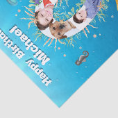 Groot 9e foto onder het Zee Birthday Foto Collage Tissuepapier (Detail)