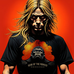 Groot Aap Jaar van de Aap T-shirt