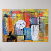 Groot Abstract Acryl Schilderij Poster (Voorkant)