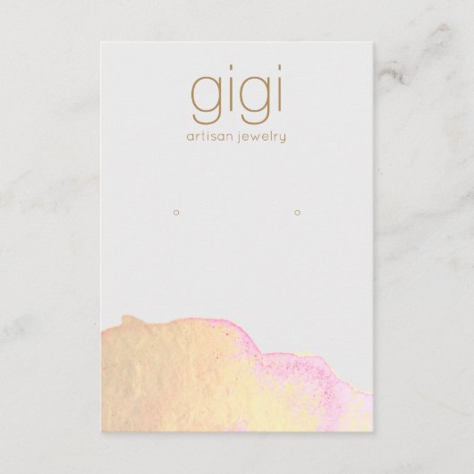 Groot Abstract beeldscherm met Gold Waterverf Informatiekaartje (Voorkant)