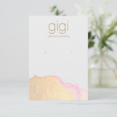 Groot Abstract beeldscherm met Gold Waterverf Informatiekaartje (Staand voorkant)