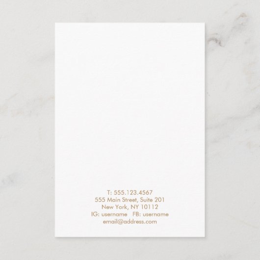 Groot Abstract beeldscherm met Gold Waterverf Informatiekaartje (Achterkant)