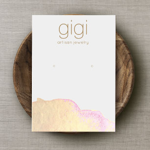 Groot Abstract beeldscherm met Gold Waterverf Informatiekaartje