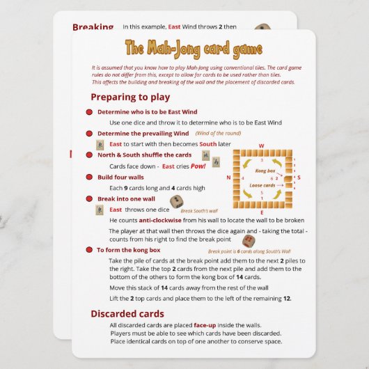 Groot afdrukken - Het kaartspel - Verschillen Kaart (Voorkant / Achterkant)