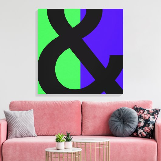 Groot Ampersand-symbool Canvas Afdruk (Insitu (Woonkamer))