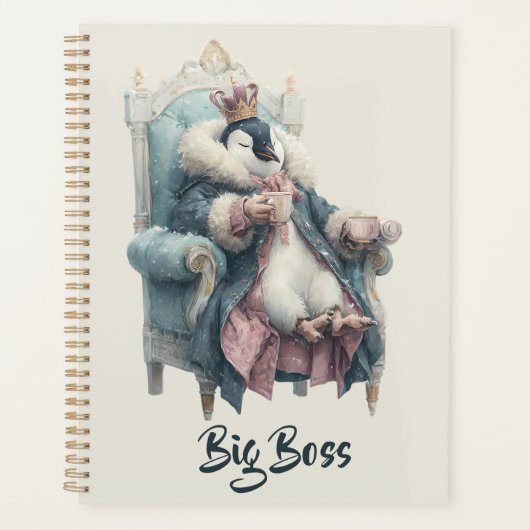 Groot-Baas Winter Pinguïn Ontwerp Planner (Voorkant)