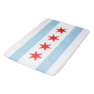 Groot badmat met vlag van Chicago, VS