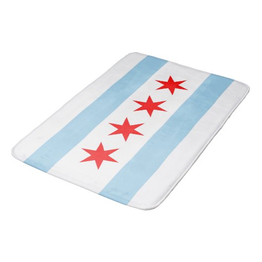 Groot badmat met vlag van Chicago, VS (Gekanteld)