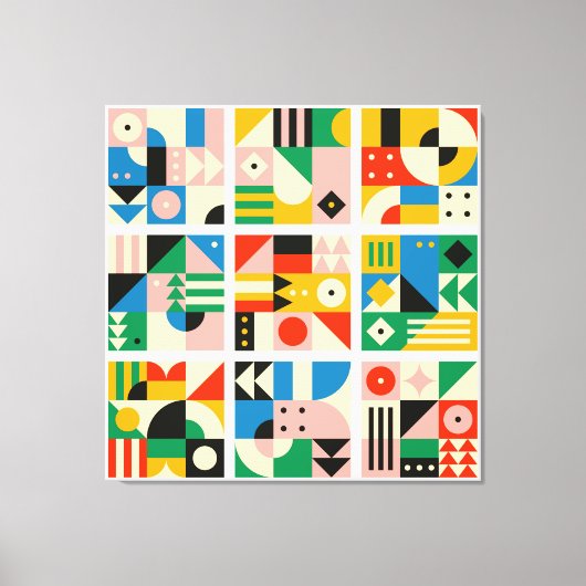Groot Bauhaus Art Canvas Afdrukken 15 - In grootte (Voorkant)