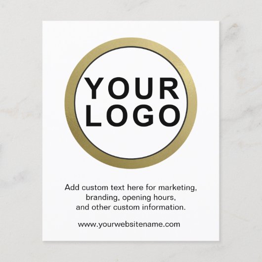 Groot bedrijf Logo Promotie Wit Flyer (Voorkant)