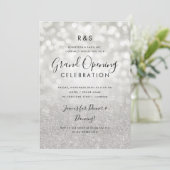 Groot bedrijf - Silver Glitter & Lichten Kaart (Staand voorkant)