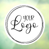 Groot bedrijfslogo witte cirkel raamsticker (Vel 3)